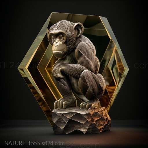 Сент-хрустальная обезьяна знаменитое животное 3
