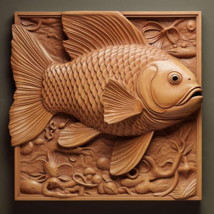 Nature and animals (st Shubunkin fish 4, NATURE_1568) 3D models for cnc