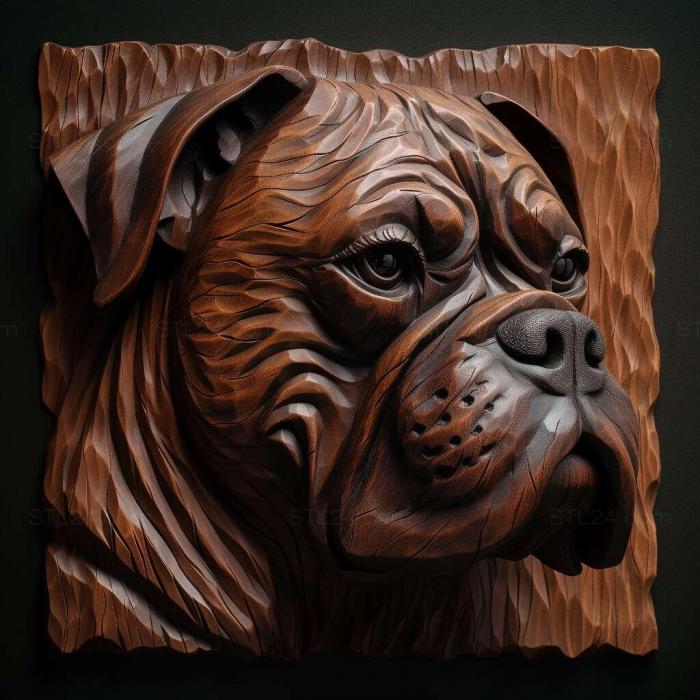 Nature and animals (st German boxer dog 2, NATURE_1570) 3D models for cnc