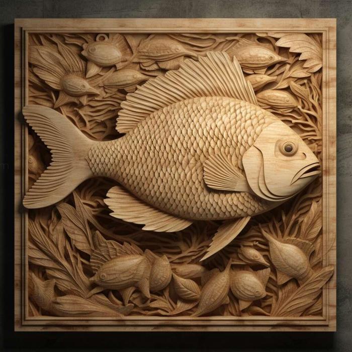 Nature and animals (Southern afiosemion fish 4, NATURE_1624) 3D models for cnc