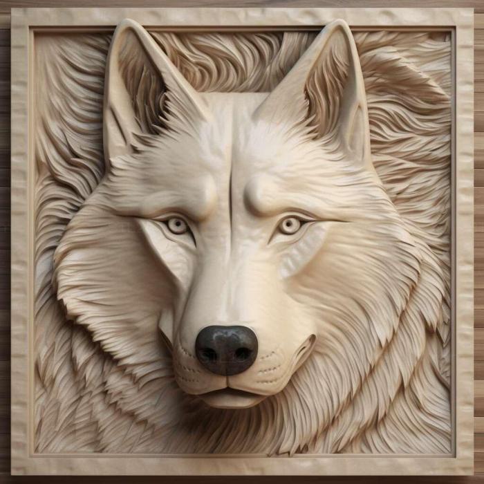 Nature and animals (Siberian Husky dog 1, NATURE_1625) 3D models for cnc