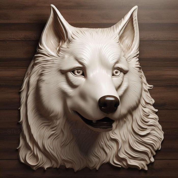 Nature and animals (Siberian Husky dog 3, NATURE_1627) 3D models for cnc
