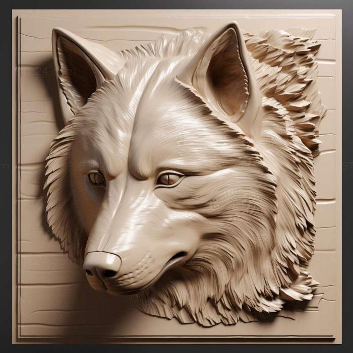 Nature and animals (Siberian Husky dog 4, NATURE_1628) 3D models for cnc