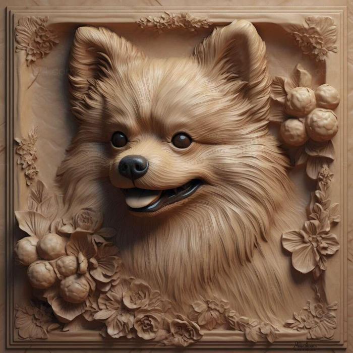 Nature and animals (st Pomeranian dog 1, NATURE_1633) 3D models for cnc
