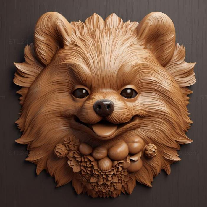 Nature and animals (st Pomeranian dog 2, NATURE_1634) 3D models for cnc