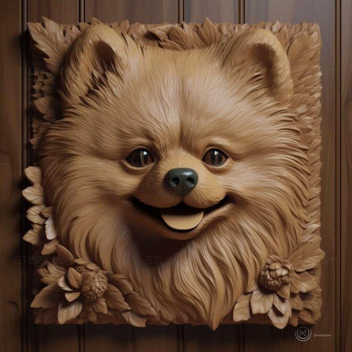 Nature and animals (st Pomeranian dog 3, NATURE_1635) 3D models for cnc