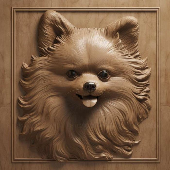 Nature and animals (st Pomeranian dog 4, NATURE_1636) 3D models for cnc
