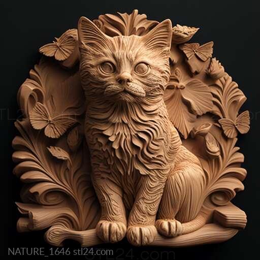 Nature and animals (st Peta cat famous animal 2, NATURE_1646) 3D models for cnc