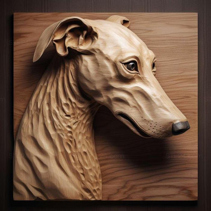 Nature and animals (Hungarian Greyhound dog 3, NATURE_1695) 3D models for cnc