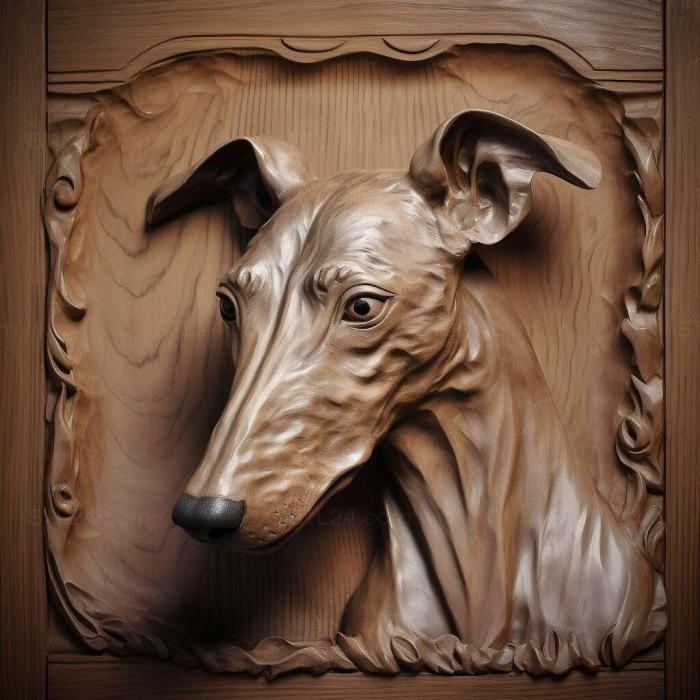 Nature and animals (Hungarian Greyhound dog 4, NATURE_1696) 3D models for cnc