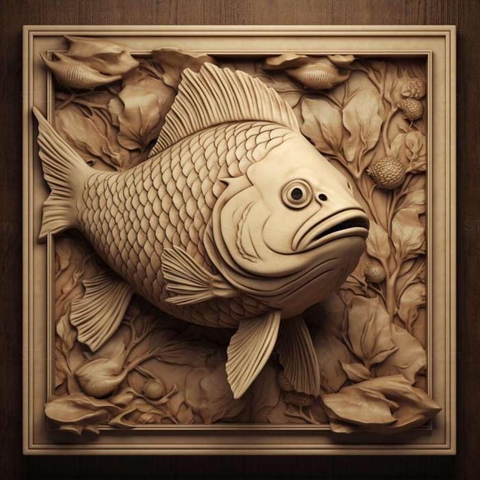 Nature and animals (Stargazer fish fish 2, NATURE_1706) 3D models for cnc