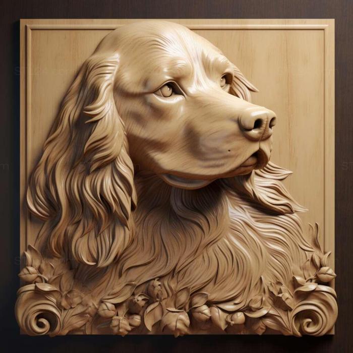 Nature and animals (st Pont Audemer Spaniel dog 2, NATURE_1718) 3D models for cnc
