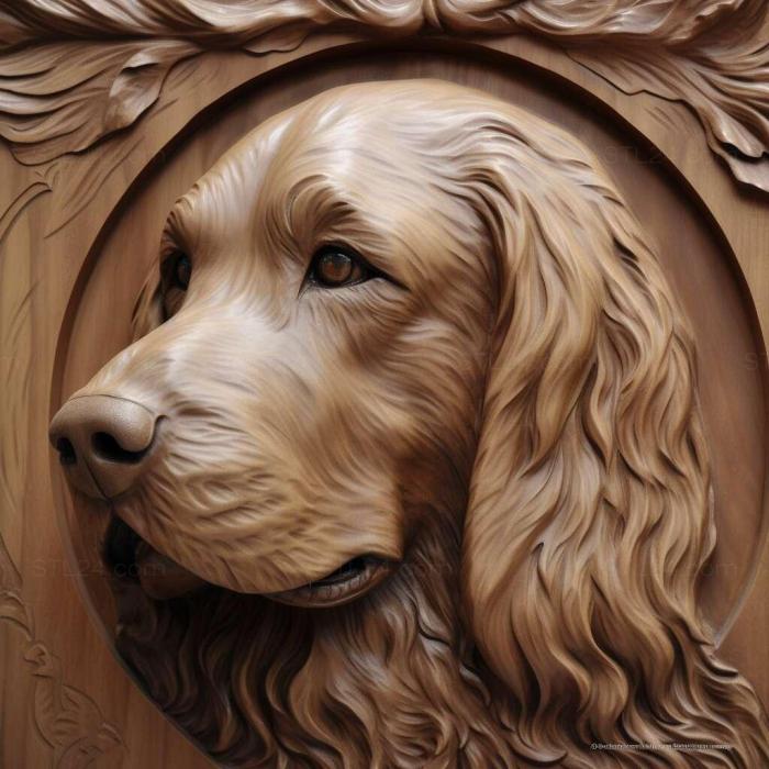Nature and animals (st Pont Audemer Spaniel dog 4, NATURE_1720) 3D models for cnc