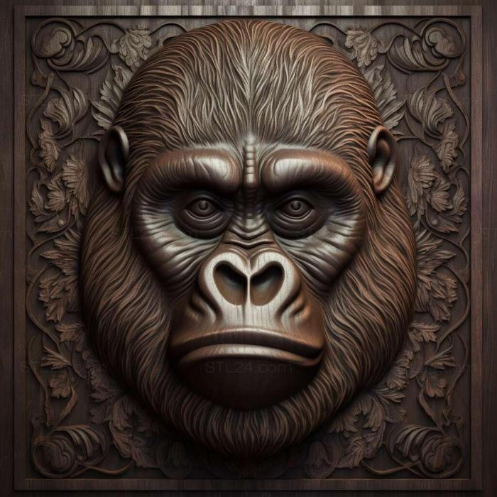 Кокосовая горилла знаменитое животное 4