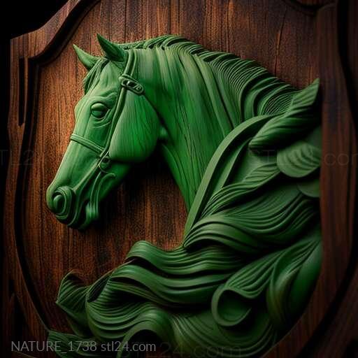 Nature and animals (st Absinthe horse famous animal 2, NATURE_1738) 3D models for cnc