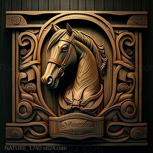 Nature and animals (st Absinthe horse famous animal 4, NATURE_1740) 3D models for cnc