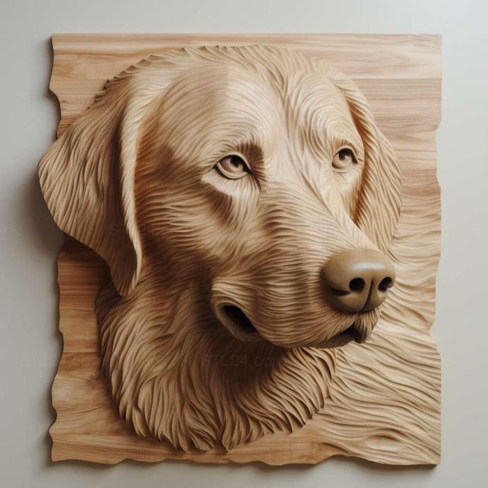 Nature and animals (Straight haired Retriever dog 2, NATURE_1742) 3D models for cnc