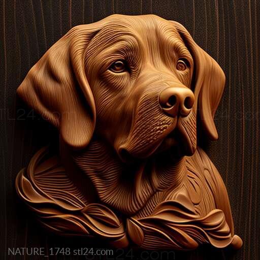 Nature and animals (st Otto dog famous animal 4, NATURE_1748) 3D models for cnc