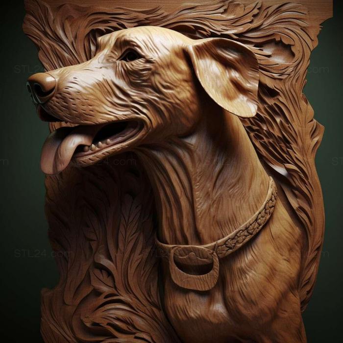 Природа и животные (Гончая собака святого Юрского периода 2, NATURE_1806) 3D модель для ЧПУ станка