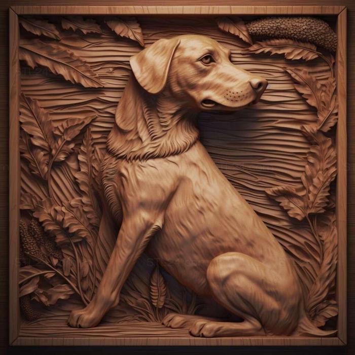 Природа и животные (Гончая собака святого Юрского периода 3, NATURE_1807) 3D модель для ЧПУ станка