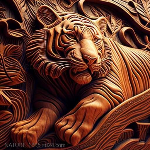 Nature and animals (st Zabrodsky Tiger famous animal 3, NATURE_1815) 3D models for cnc