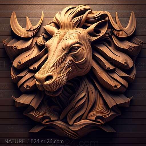 Nature and animals (st Zarafa famous animal 4, NATURE_1824) 3D models for cnc