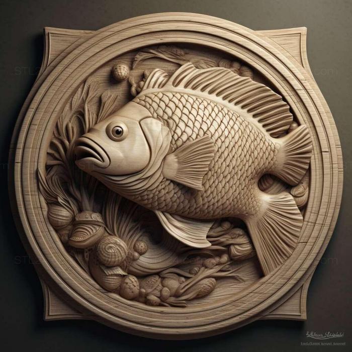 Nature and animals (st Sarganoshchuk fish 1, NATURE_1825) 3D models for cnc