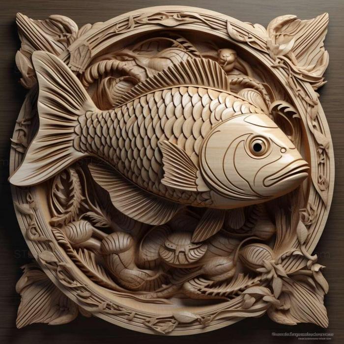 Nature and animals (st Sarganoshchuk fish 3, NATURE_1827) 3D models for cnc