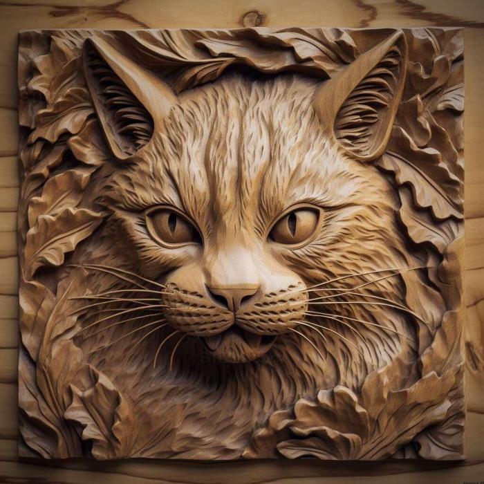 Nature and animals (st Matroska cat famous animal 2, NATURE_1842) 3D models for cnc