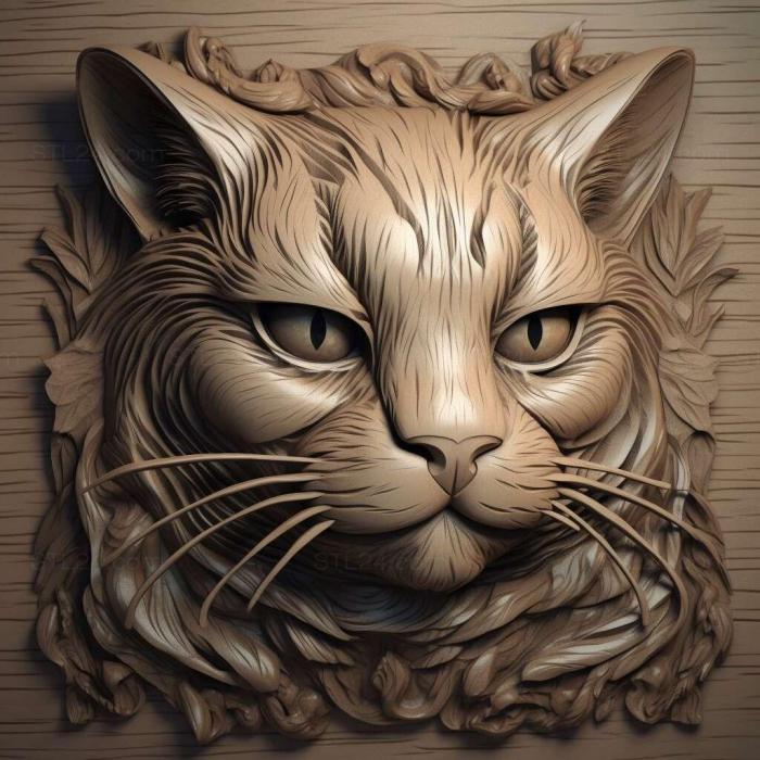 Nature and animals (st Matroska cat famous animal 4, NATURE_1844) 3D models for cnc