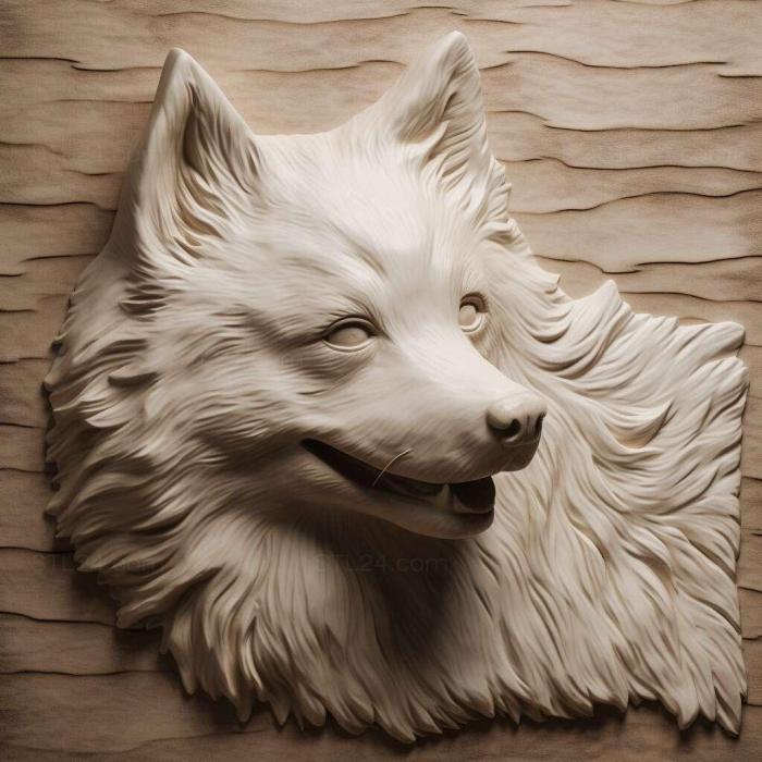 Nature and animals (st American Eskimo dog 2, NATURE_1854) 3D models for cnc