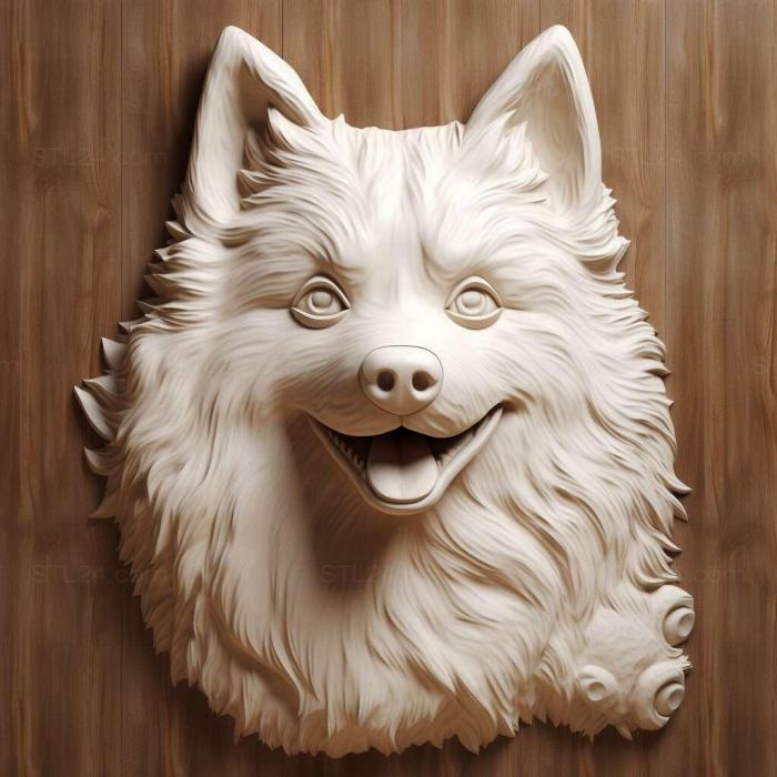 Nature and animals (st American Eskimo dog 3, NATURE_1855) 3D models for cnc