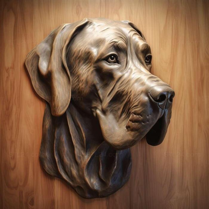 Nature and animals (st The Great Dane of Argentina dog 2, NATURE_1870) 3D models for cnc
