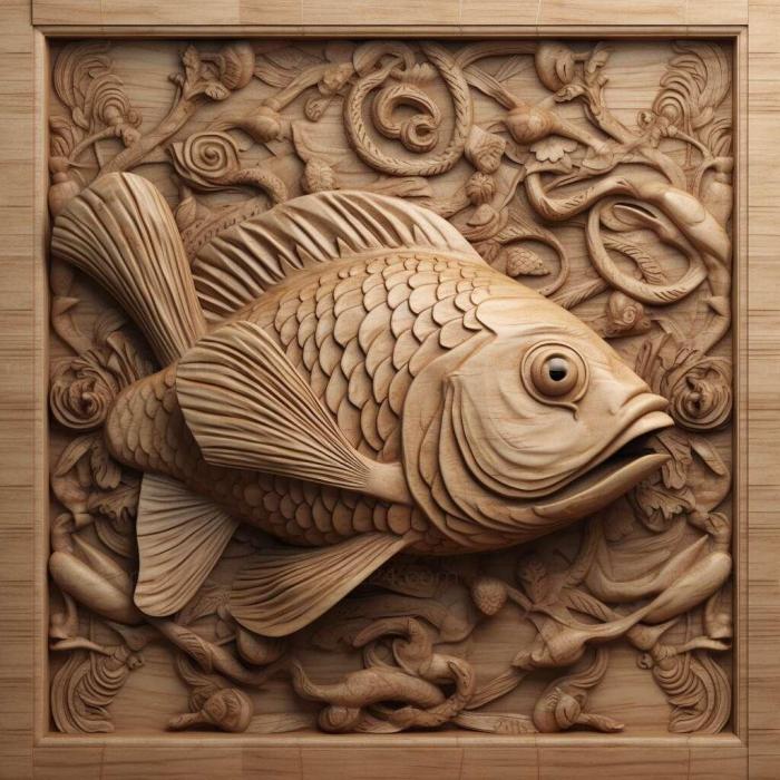 Nature and animals (Gnatonem Peters fish 1, NATURE_1901) 3D models for cnc