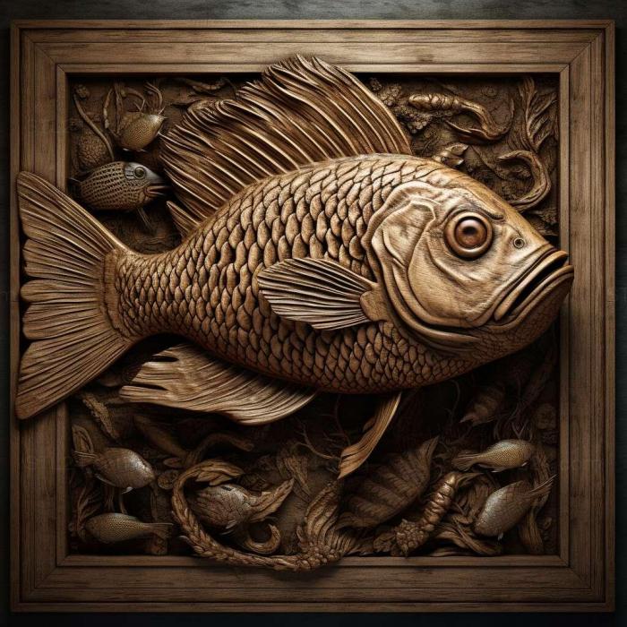 Nature and animals (Gnatonem Peters fish 2, NATURE_1902) 3D models for cnc