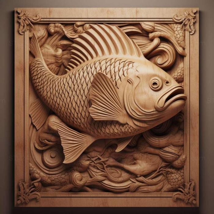 Nature and animals (Gnatonem Peters fish 3, NATURE_1903) 3D models for cnc
