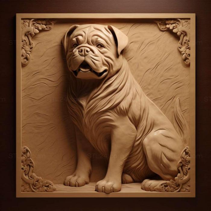 Nature and animals (st Ryukyu dog breed dog 1, NATURE_1913) 3D models for cnc