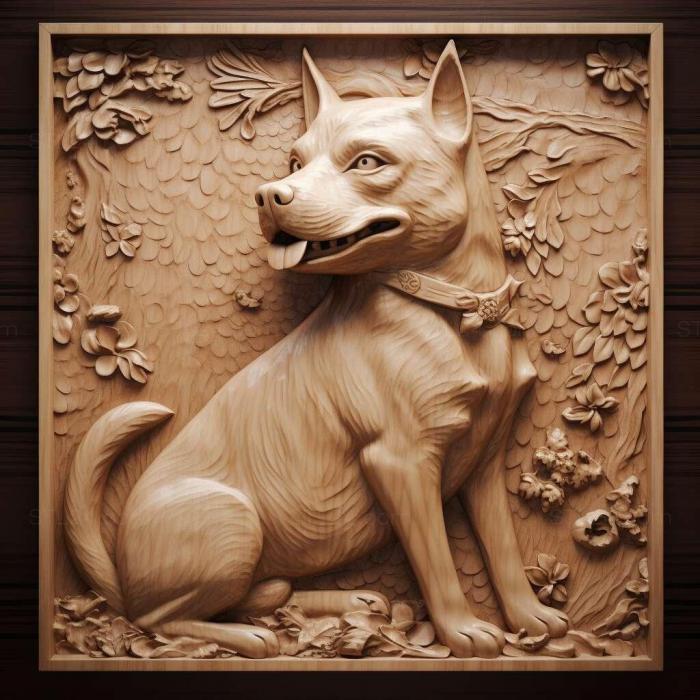 Nature and animals (st Ryukyu dog breed dog 2, NATURE_1914) 3D models for cnc