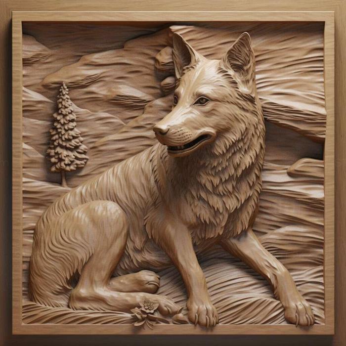 Nature and animals (Czechoslovak Wolf dog 1, NATURE_1921) 3D models for cnc