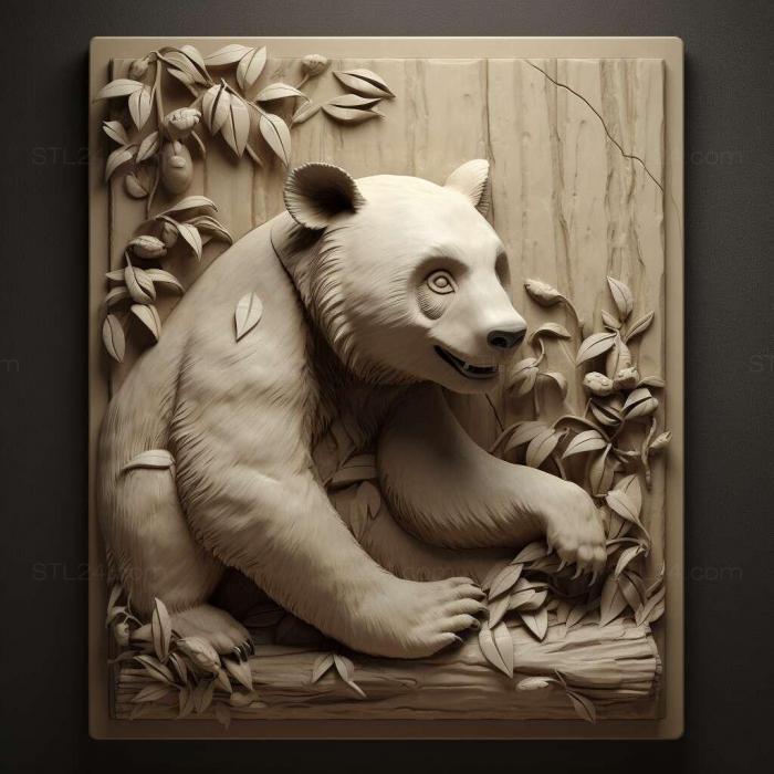 Nature and animals (Mei Xiang famous animal 4, NATURE_1932) 3D models for cnc