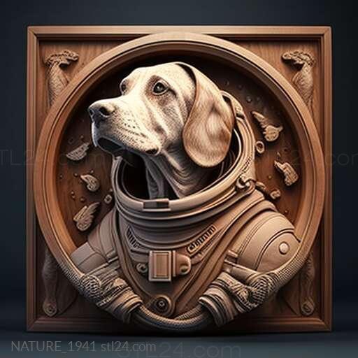 Nature and animals (st Brave cosmonaut dog famous animal 1, NATURE_1941) 3D models for cnc