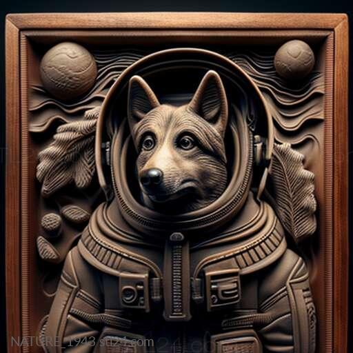 Nature and animals (st Brave cosmonaut dog famous animal 3, NATURE_1943) 3D models for cnc