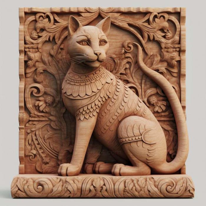 Nature and animals (st India cat famous animal 1, NATURE_1965) 3D models for cnc