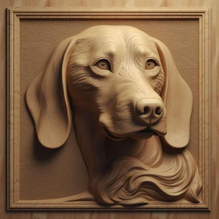 Природа и животные (Хеллефорсхундская собака 3, NATURE_1999) 3D модель для ЧПУ станка