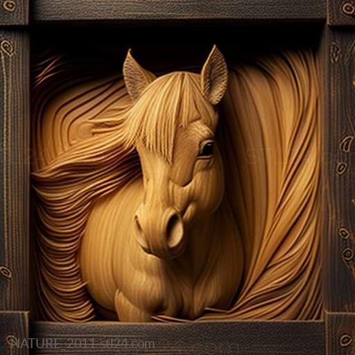 Nature and animals (st Thumbelina dwarf horse famous animal 3, NATURE_2011) 3D models for cnc