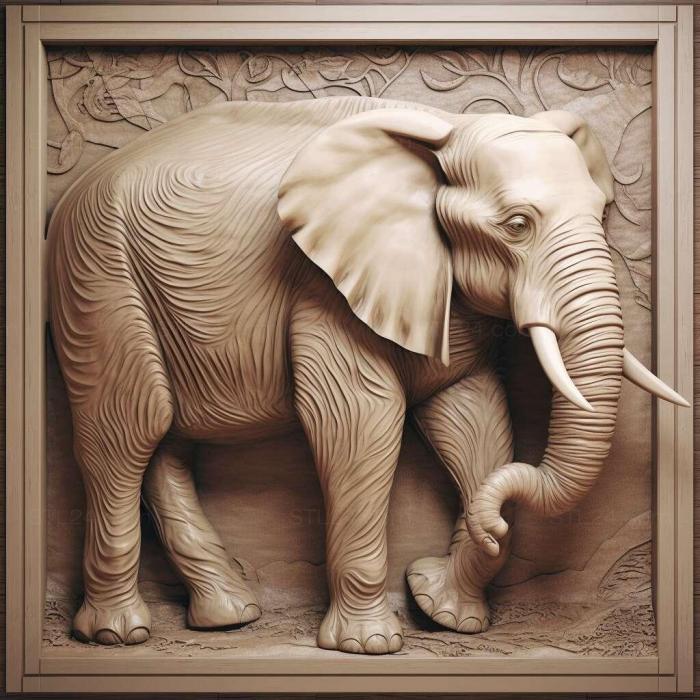 Природа и животные (Знаменитое животное Сент-Джамбо 4, NATURE_2036) 3D модель для ЧПУ станка