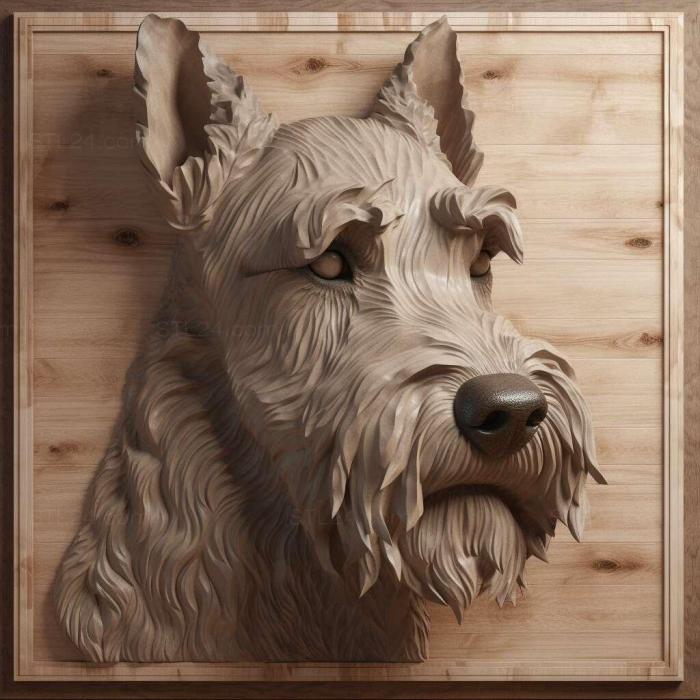 Nature and animals (Riesenschnauzer dog 3, NATURE_2039) 3D models for cnc