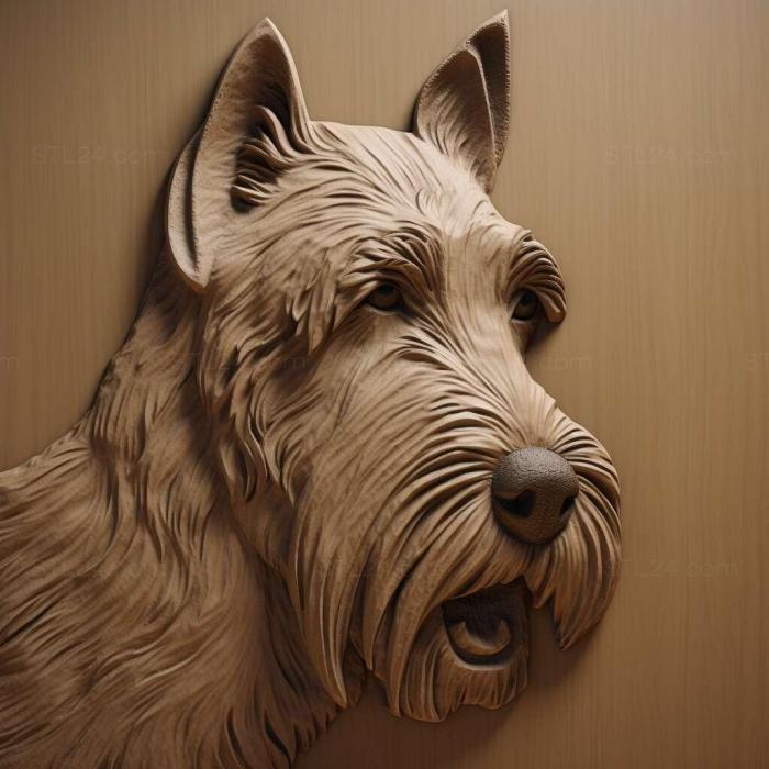 Nature and animals (Riesenschnauzer dog 4, NATURE_2040) 3D models for cnc