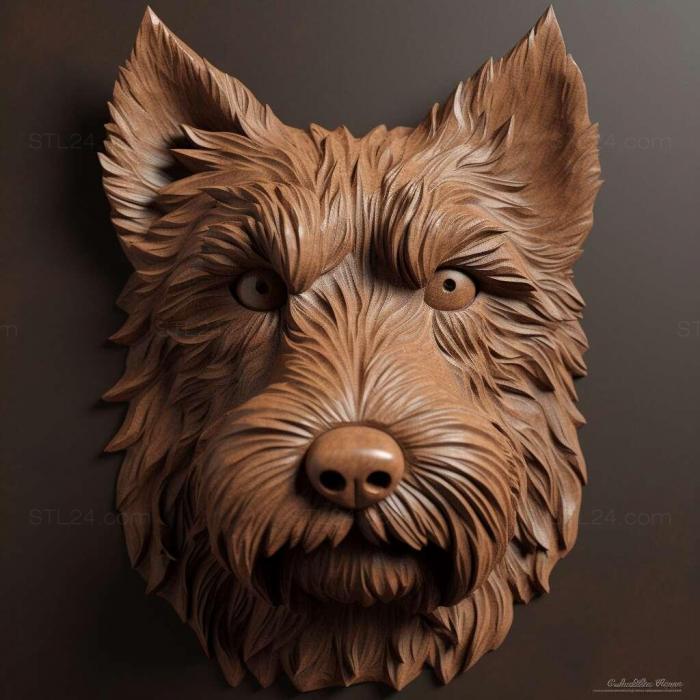 Nature and animals (Czech Terrier dog 3, NATURE_2051) 3D models for cnc