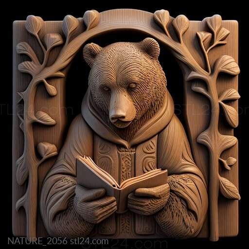 Nature and animals (st Dewey is a Book Reader famous animal 4, NATURE_2056) 3D models for cnc